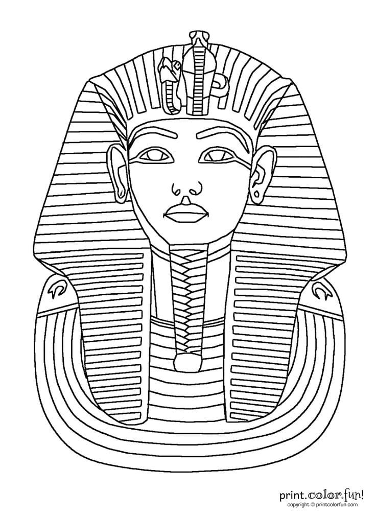 Get the colouring page: King Tut