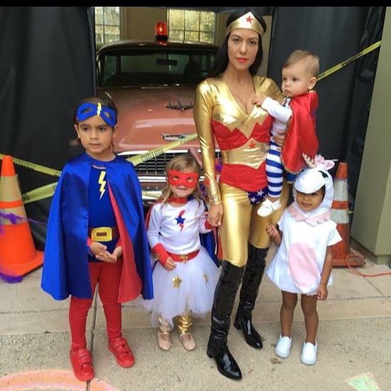 Kourtney Kardashian Superhero Halloween Costume Picture