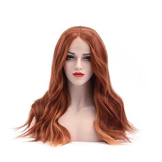 Imiss Lace Front Long Loose Wave Copper Wig