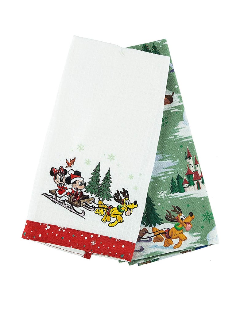 Disney Parks Mickey Mouse and Pals Christmas Holiday Kitchen Towel Set