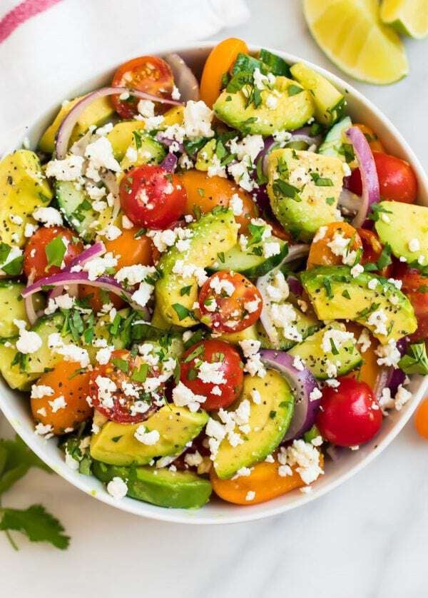 Cucumber Tomato Avocado Salad