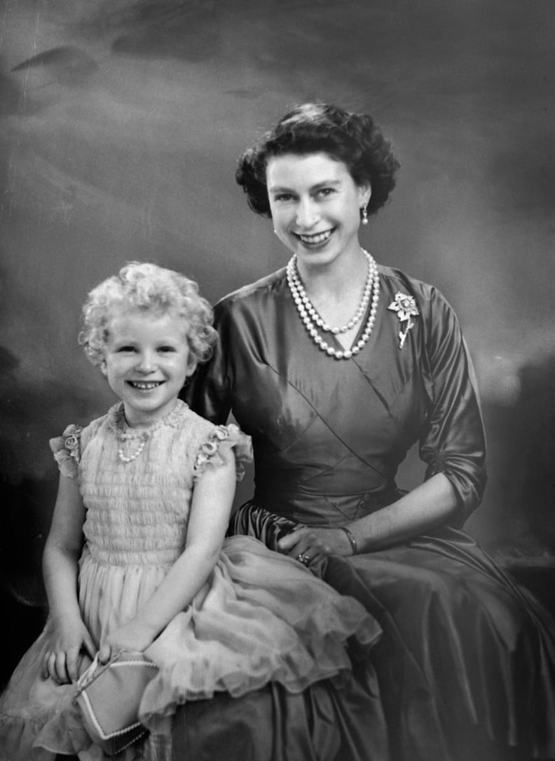 Queen Elizabeth II With Her Only Daughter, Anne, Princess Royal, in 1954