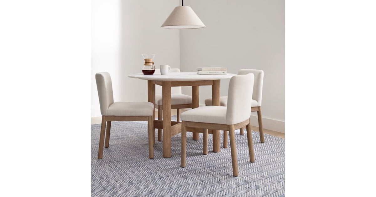 A Marble Table West Elm Hargrove Round Marble Dining Table Most