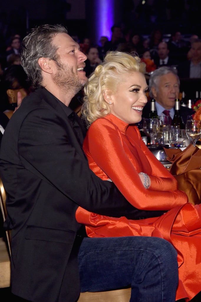 Gwen Stefani and Blake Shelton at Clive Davis Party 2016