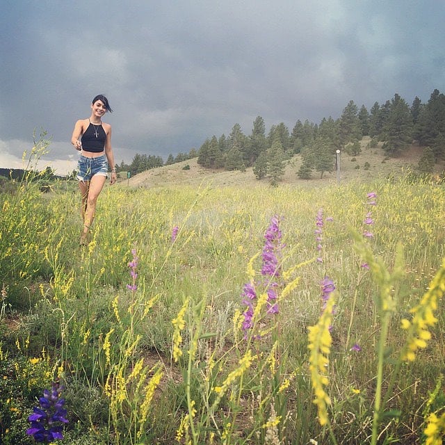 Vanessa Hudgens frolicked in a gorgeous field full of flowers on July 4.
