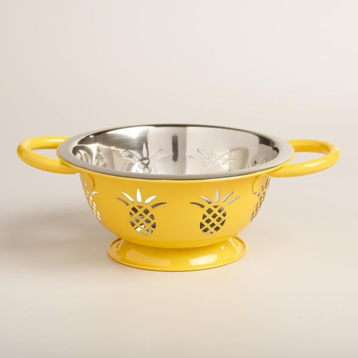 Yellow Pineapple Stainless Steel Colander