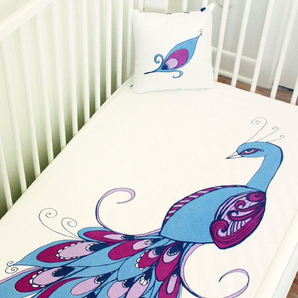 Peacock Baby Crib Fitted Sheet