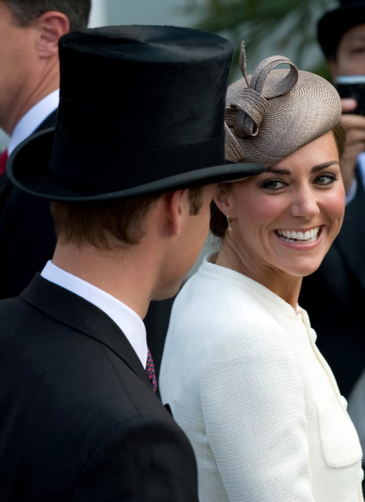 Kate Middleton gave Prince William a loving look during the Epsom Derby in June 2011.