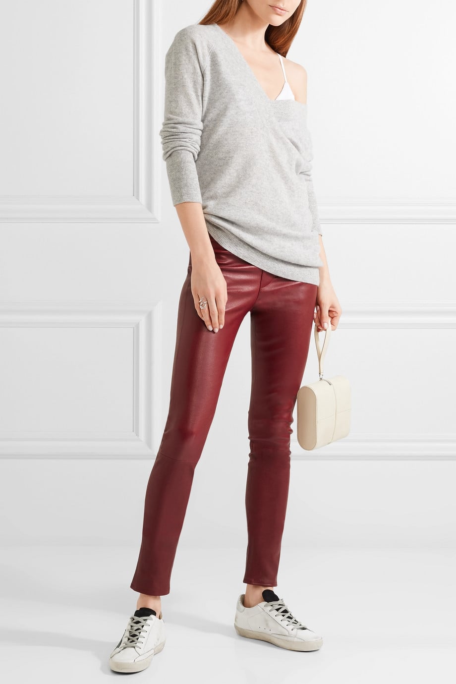 helmut lang stretch leather pants