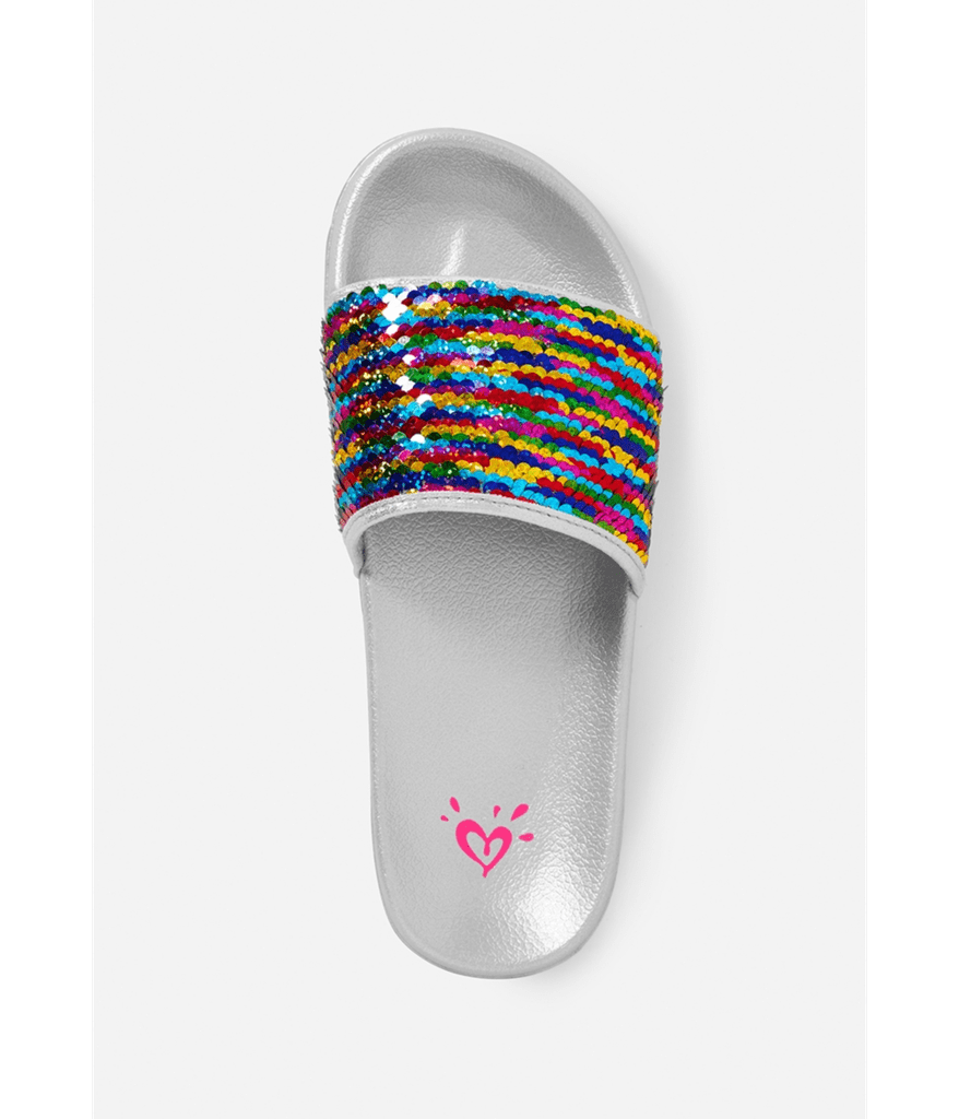 Justice Flip Sequin Slide Sandals