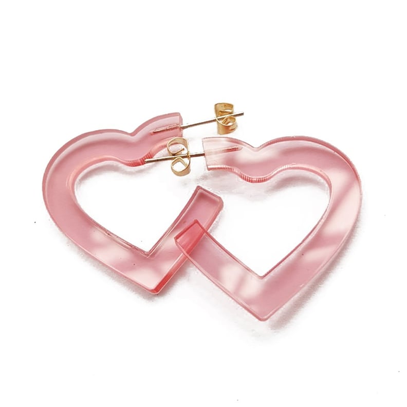New Arrival Transparent Acrylic Heart Earrings