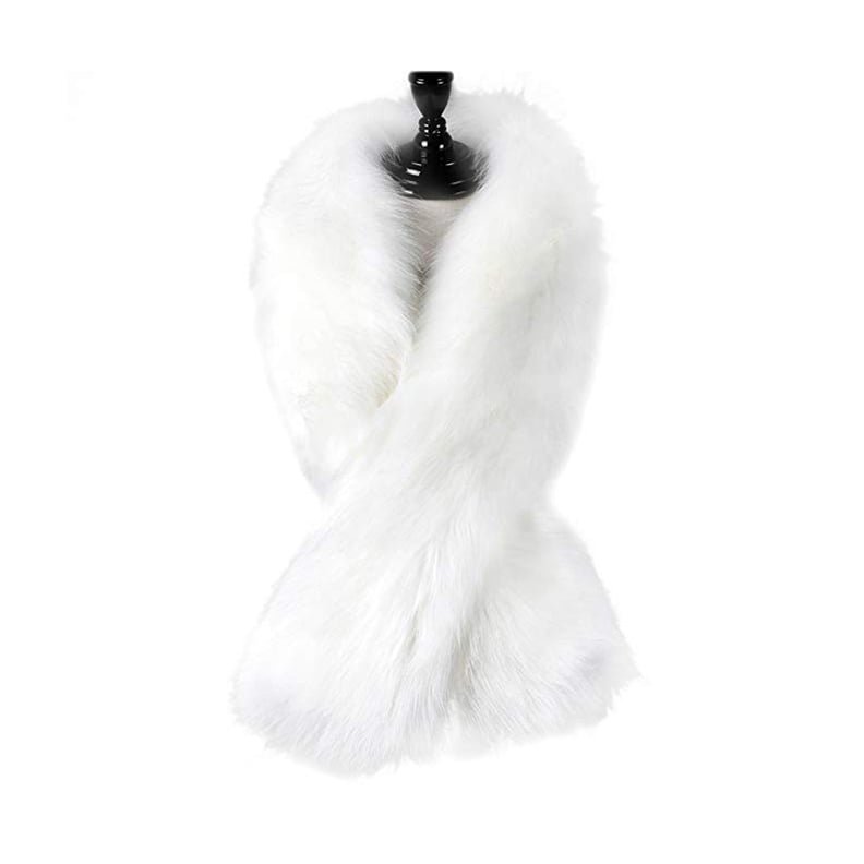 Winter Warm Faux Fox Fur Collar Scarf Stole Long Scarf Shawl