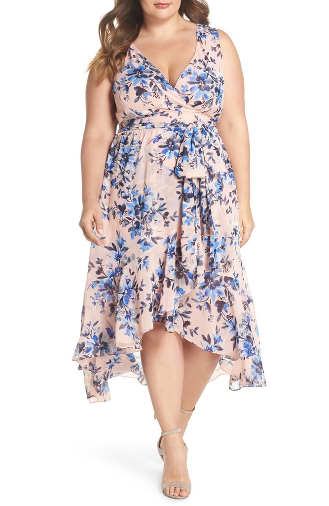 Eliza J Floral Chiffon Dress