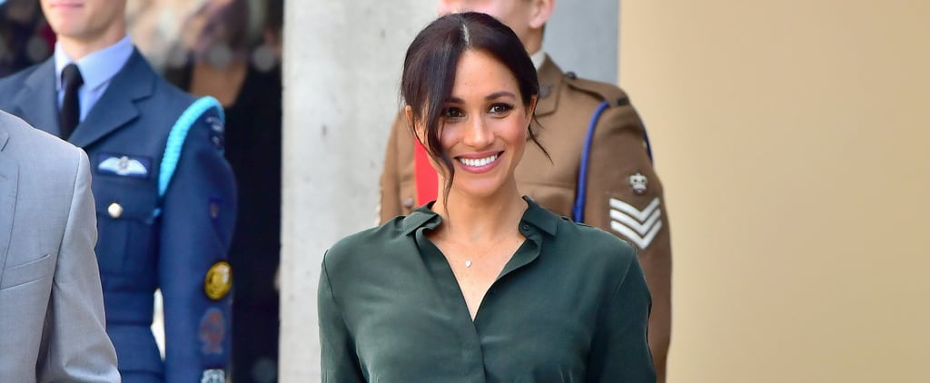 Meghan Markle's Green Hugo Boss Leather Skirt