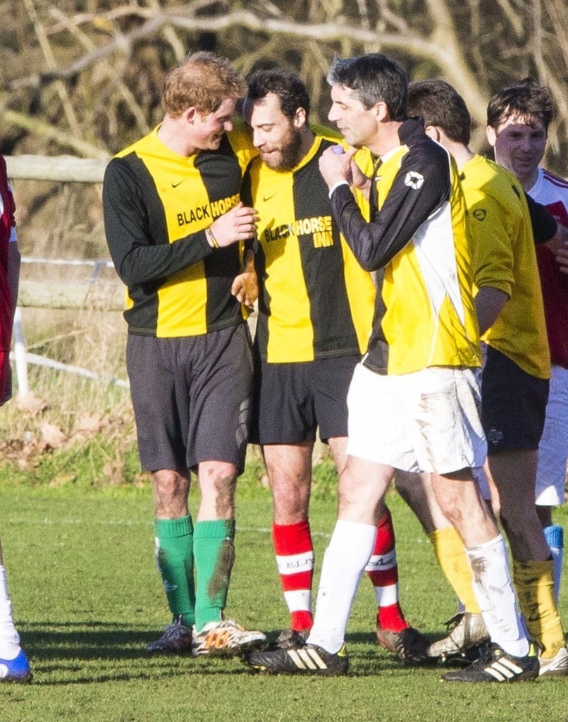 Prince Harry chatted with James Middleton during their match.