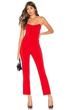 h:ours Katerina Jumpsuit in Bright Red