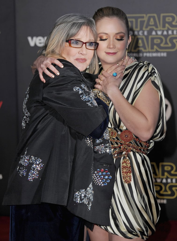 Carrie Fisher and Billie Lourd at Star Wars LA Premiere