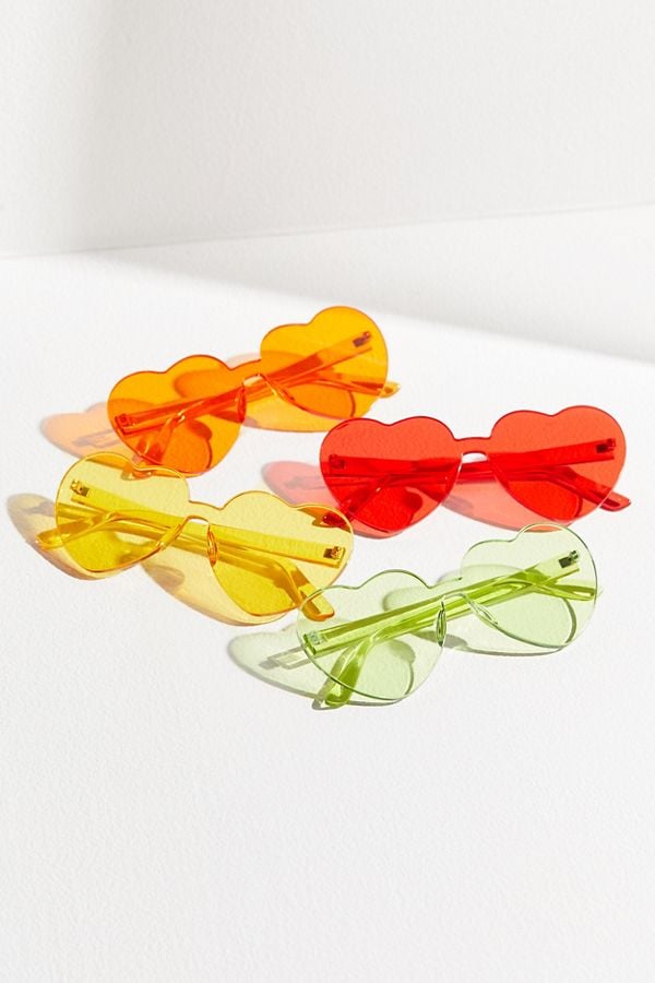 Heartbeat Mono-Cut Heart Sunglasses