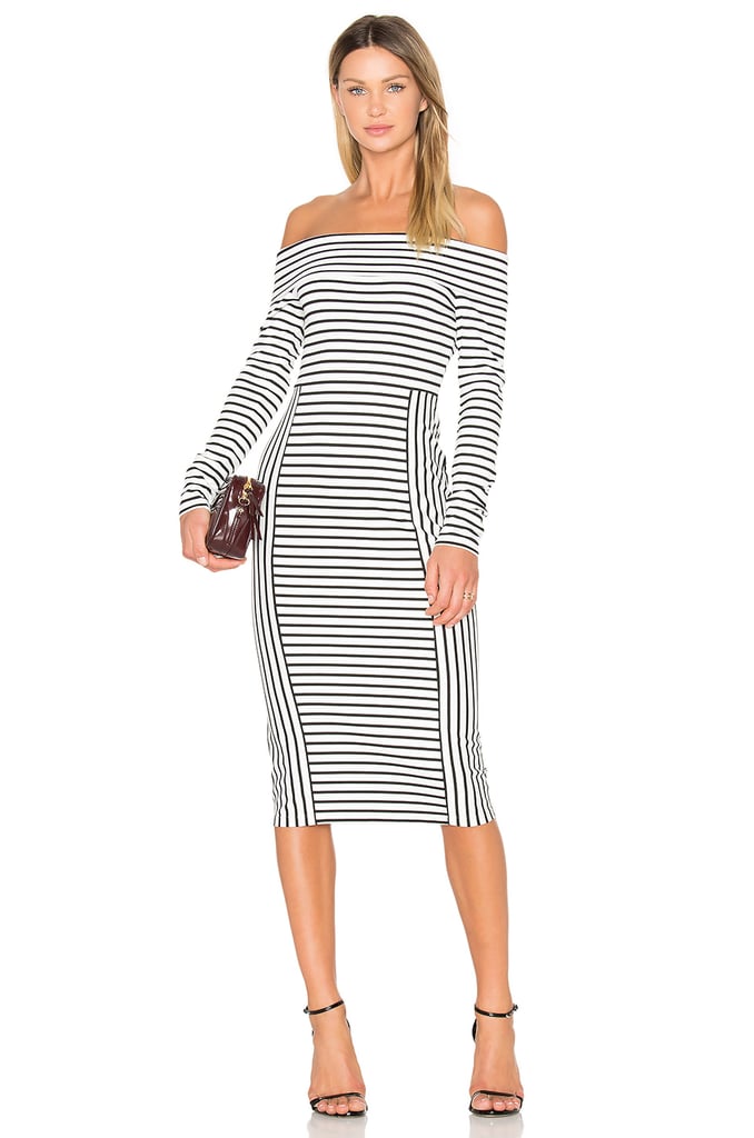Derek Lam 10 Crosby Long-Sleeve Off-the-Shoulder Midi Dress