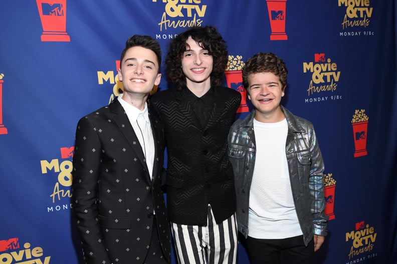 Noah Schnapp, Finn Wolfhard, and Gaten Matarazzo at the 2019 MTV Movie and TV Awards