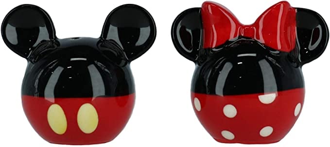 Disney Mickey and Minnie Mouse Ceramic Salt and Pepper Set