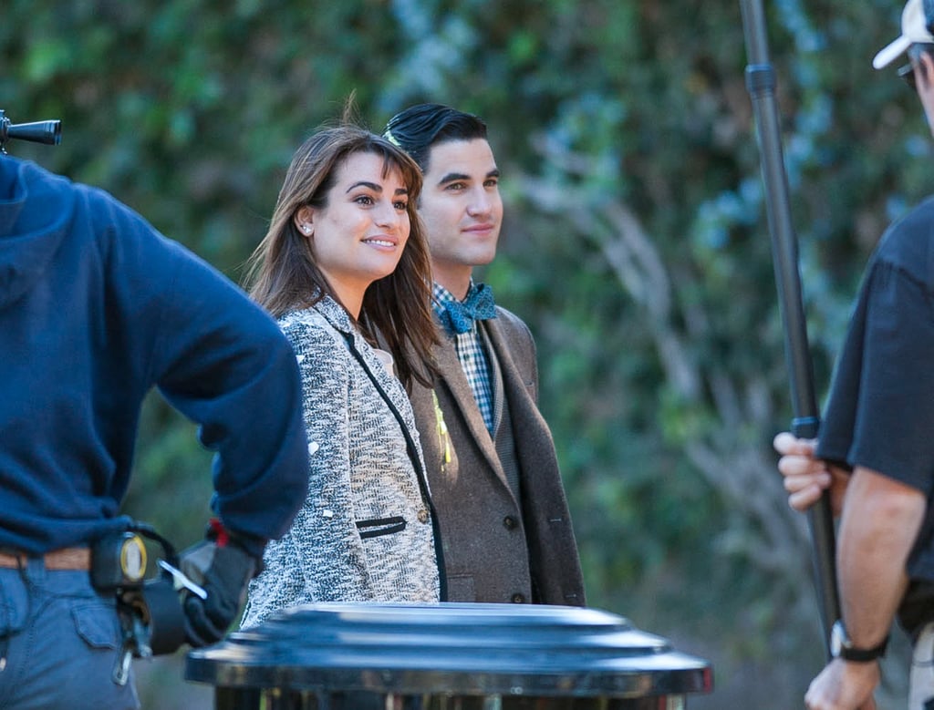 Lea Michele Getting Egged While Filming | Photos | POPSUGAR
