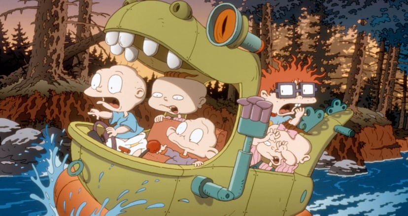 THE RUGRATS MOVIE,  Lil (front left), Tommy Pickles (voice: Elizabeth Daily), Chuckie Finster (top, voice: Christine Cavanaugh), Phil (front right, voice: Kath Soucie), Dil (top right, voice: Tara Strong), 1998. Paramount/courtesy Everett Collection