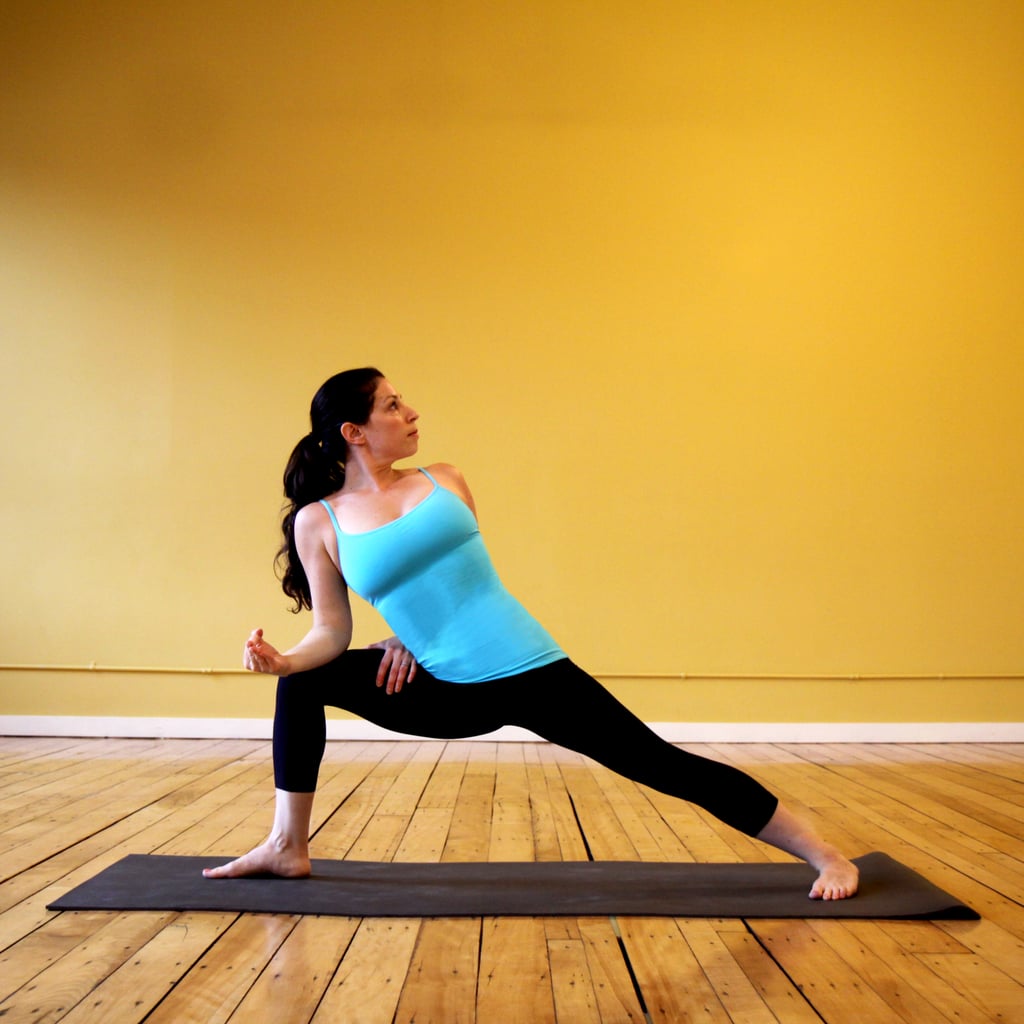 Twisting Extended Side Angle | Yoga Sequence For Thighs | POPSUGAR ...