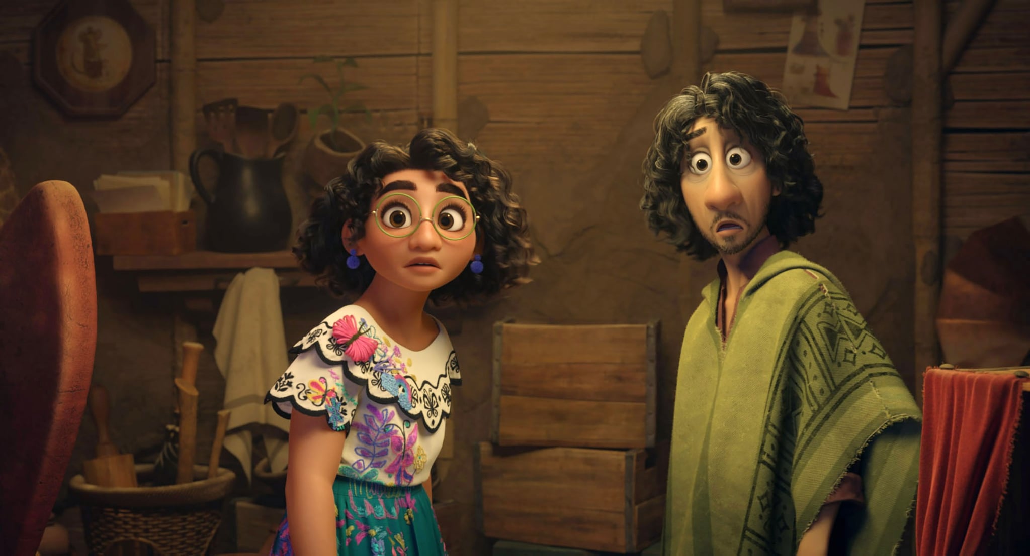 ENCANTO, from left: Mirabel Madrigal (voice: Stephanie Beatriz), Bruno (voice: John Leguizamo), 2021.  Walt Disney Studios Motion Pictures / courtesy Everett Collection