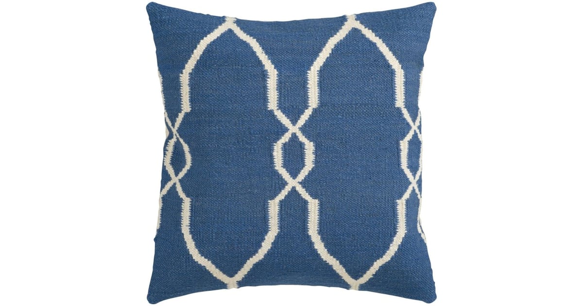 Surya Juxtaposed Geometric Polyester Pillow, Blue, 22" x 22" Couch