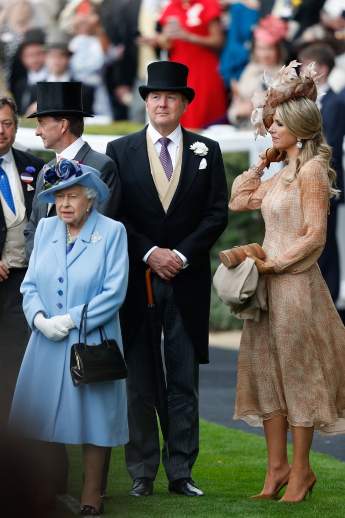 Queen Elizabeth II, King Willem-Alexander, and Queen Maxima of the Netherlands