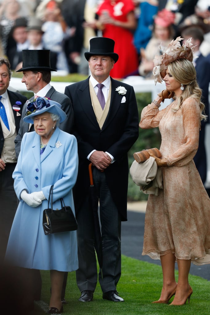 Queen Elizabeth II, King Willem-Alexander and Queen Maxima of the Netherlands