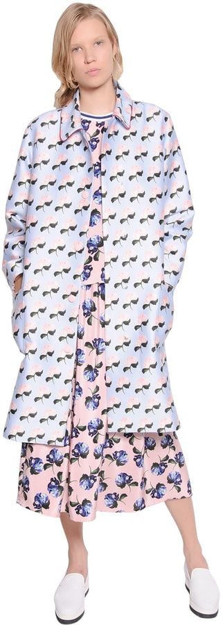 Mother of Pearl Floral Printed Cotton & Silk Coat ($1,590)