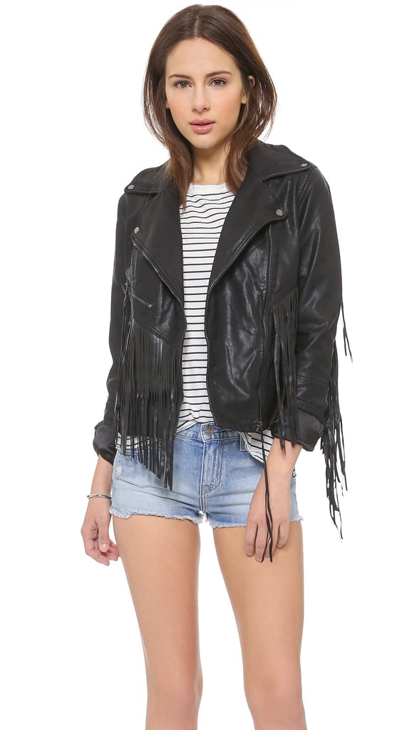 Blank Denim Vegan Leather Fringe Jacket ($138)