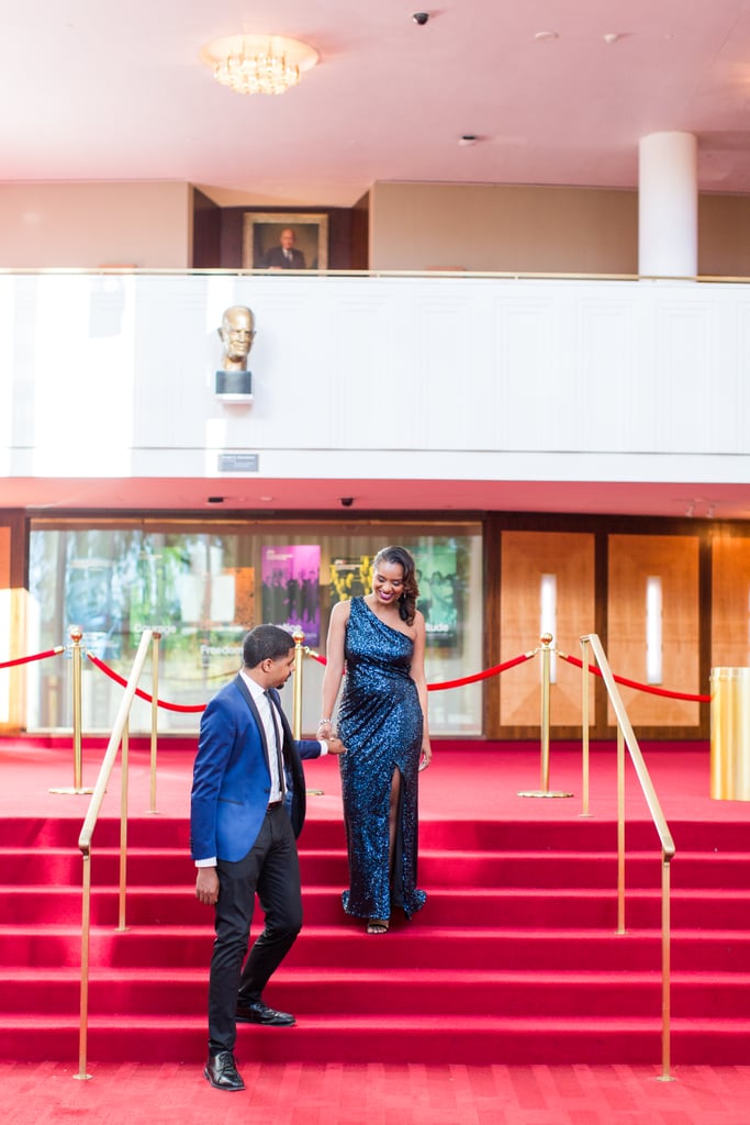 Glam Red Carpet Engagement Ideas