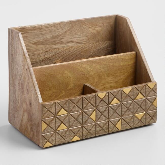 Wood And Brass Jordan Desk Organiser Best World Market Decor Under 50 Popsugar Home Australia Photo 43