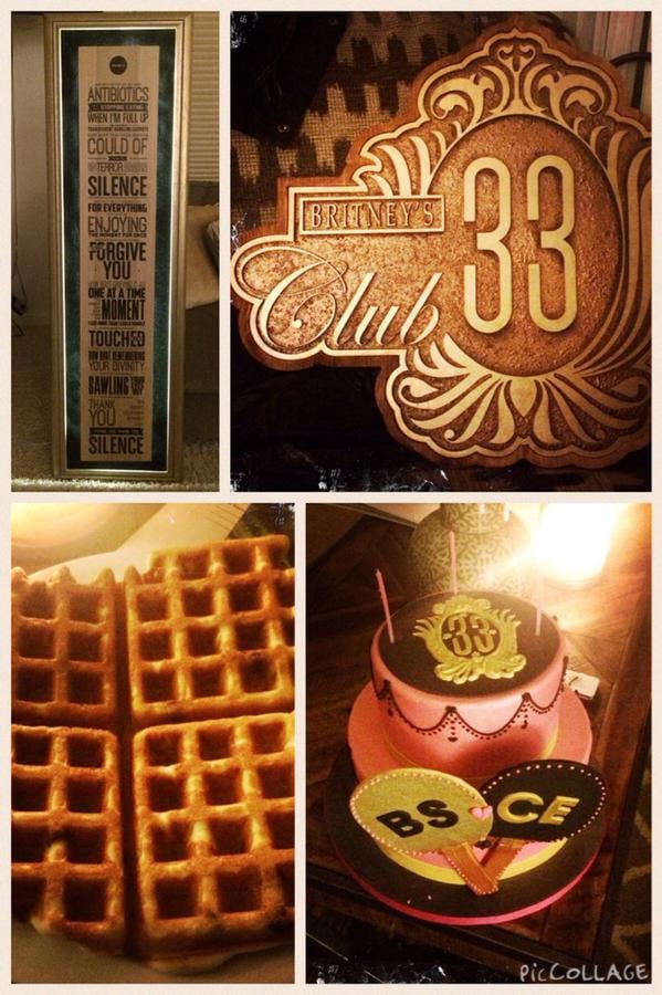 Britney shared a collage of her special birthday treats.