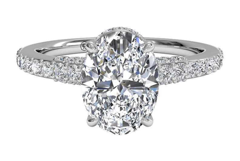 Ritani French-Set Diamond Band Engagement Ring