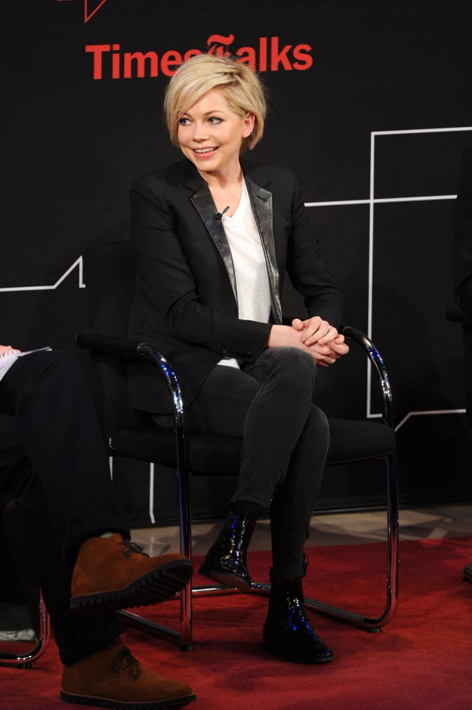 Michelle Williams attended a TimesTalks event in NYC on Monday.