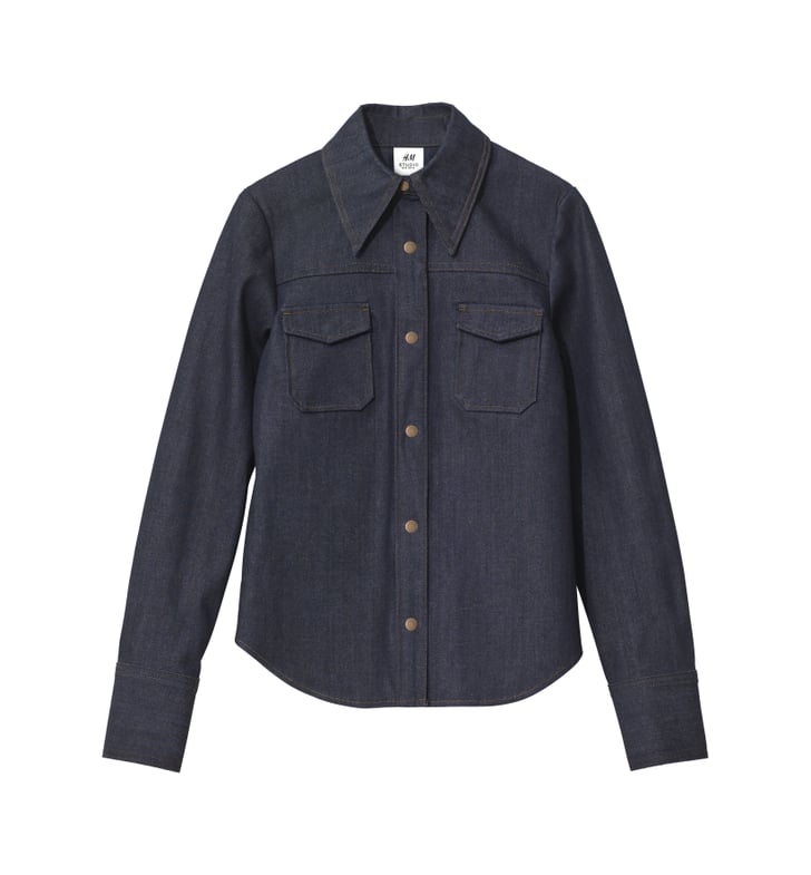 H&M Denim Shirt H&M Fall 2018 Studio Collection POPSUGAR Fashion