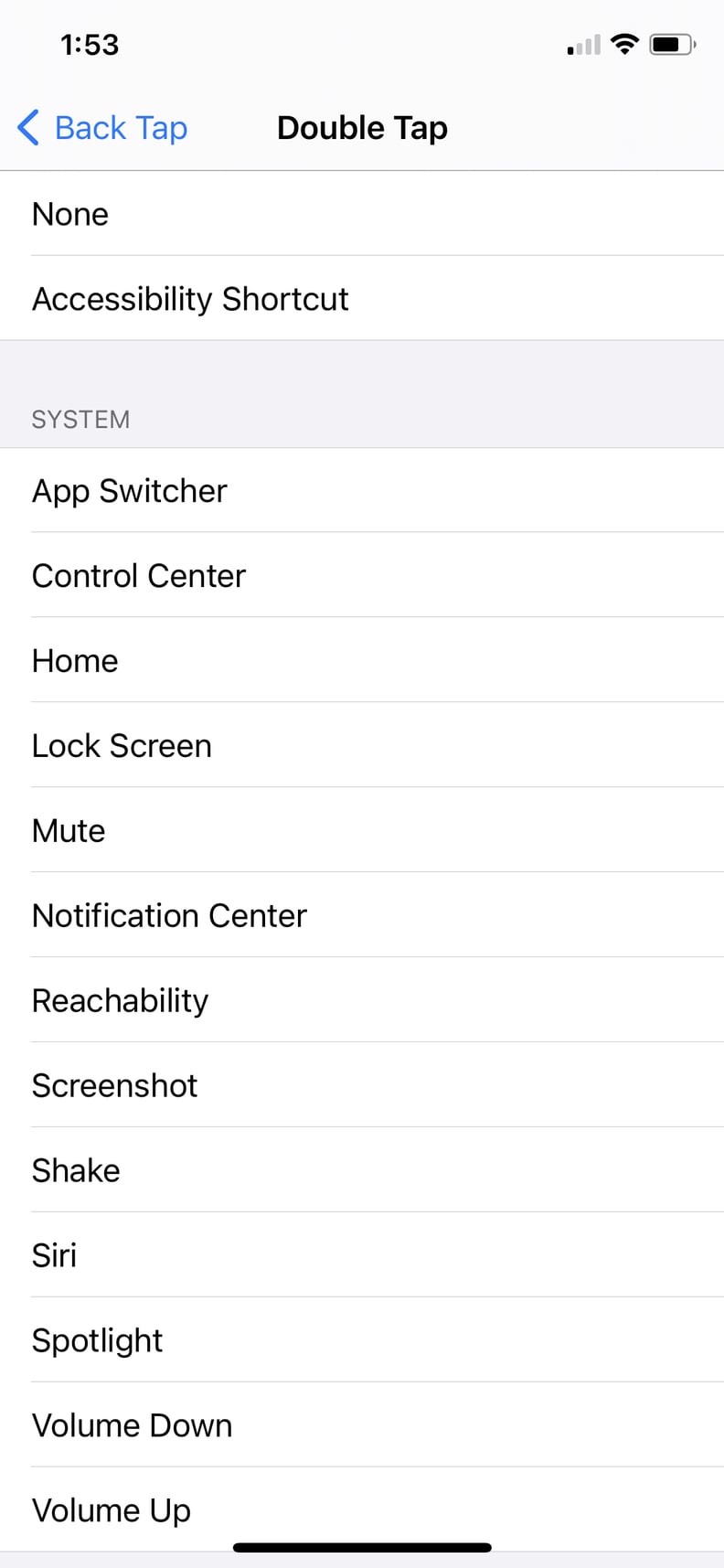 Set the Amount of Taps to Correspond With Different Actions, Including Screenshots