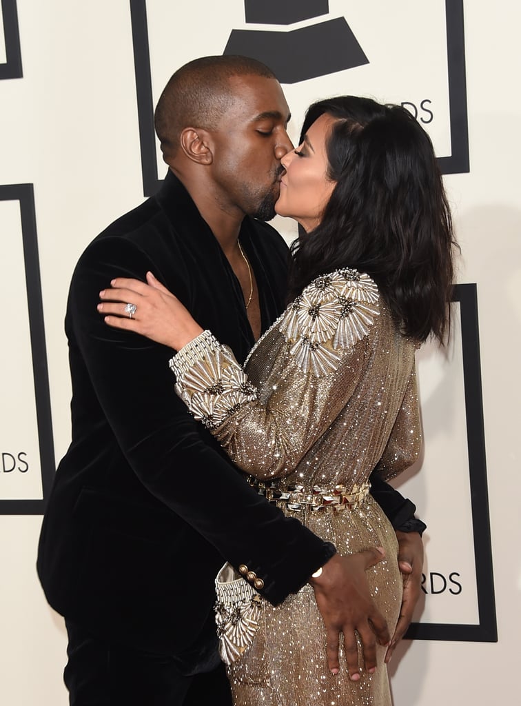 She and Kanye showed loads of PDA on the Grammys red carpet in February 2015.