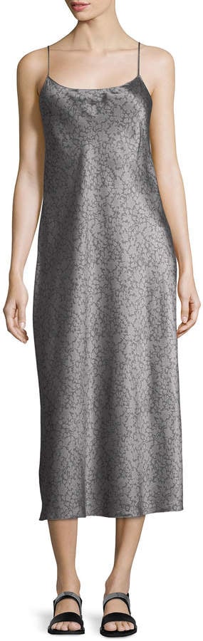 Vince Monochrome Silk Slip Dress