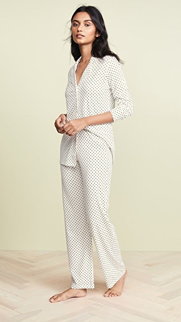 Bop Basics Polka Dot Printed Long Sleeve PJ Set