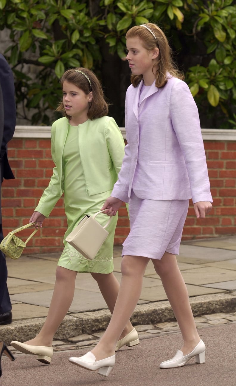 Princess Eugenie and Princess Beatrice at Church on Prince Philip's 80th Birthday