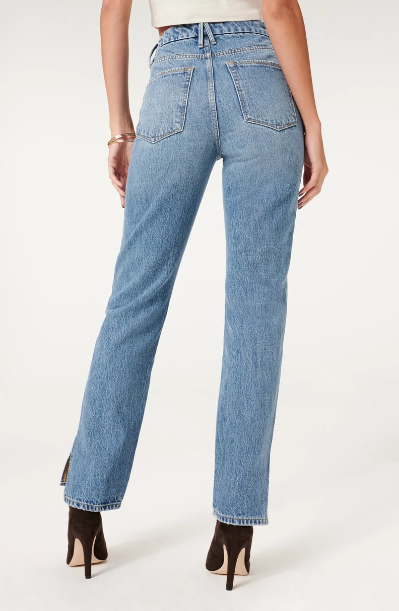 Distressed Jeans: Good American Good Boy High Waist Distressed Nonstretch Jeans