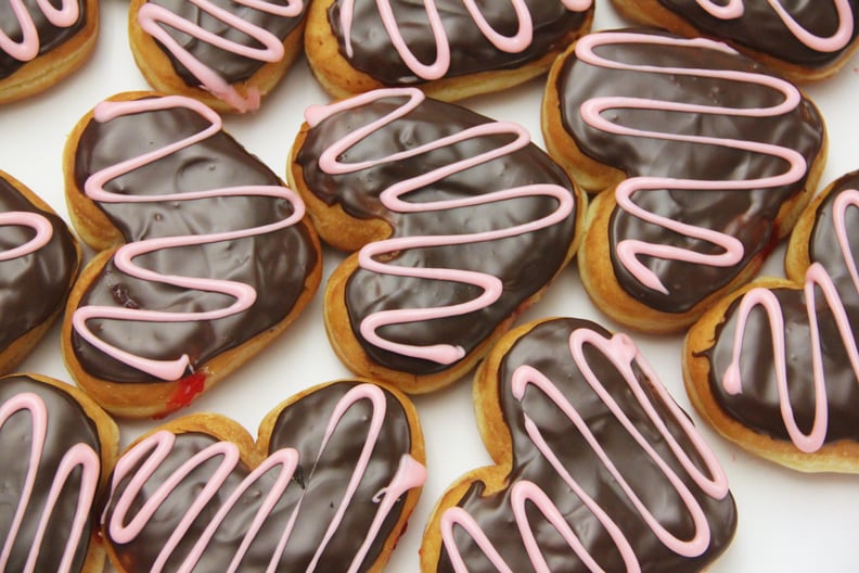 Chocolate-Covered Raspberry Heart Donut