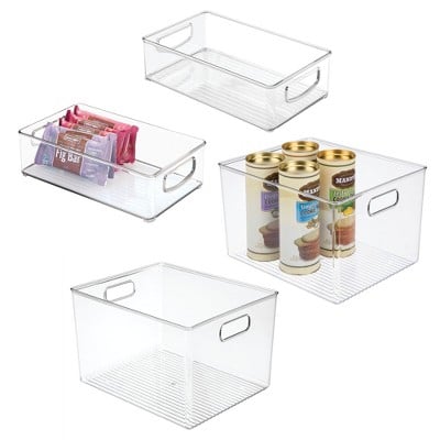 For the Kitchen: mDesign Plastic Kitchen Food Storage Organiser Bin Set