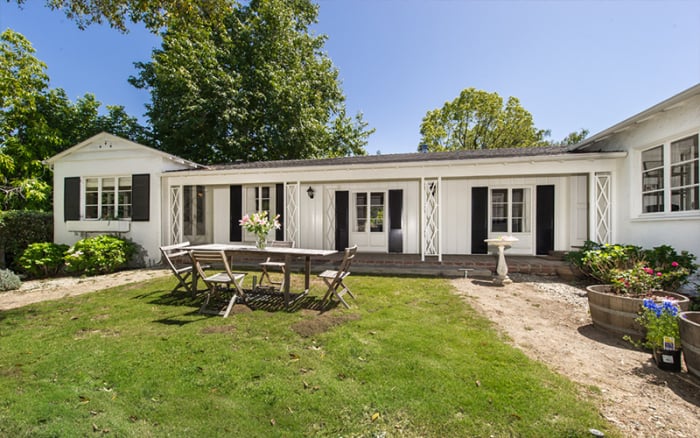 The spacious backyard with garden views would be ideal for entertaining this Summer.