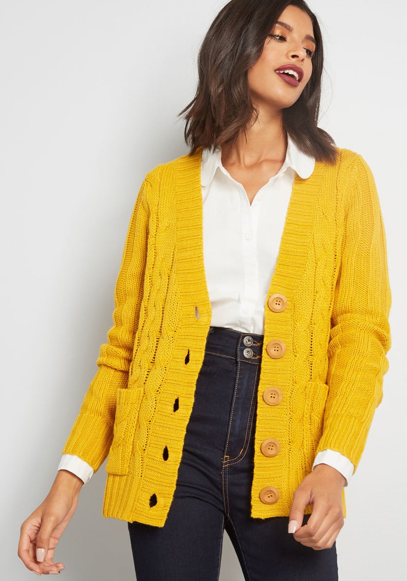 Modcloth Cable Knit Cardigan